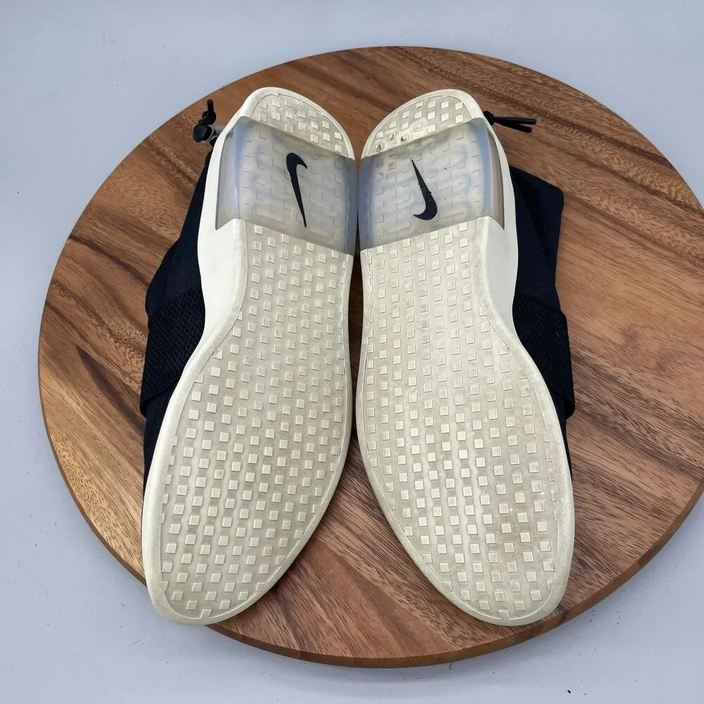 Nike Air Fear of God Moccasin Moc Shoes Mens Size 11.5 Black Athletic Sneakers